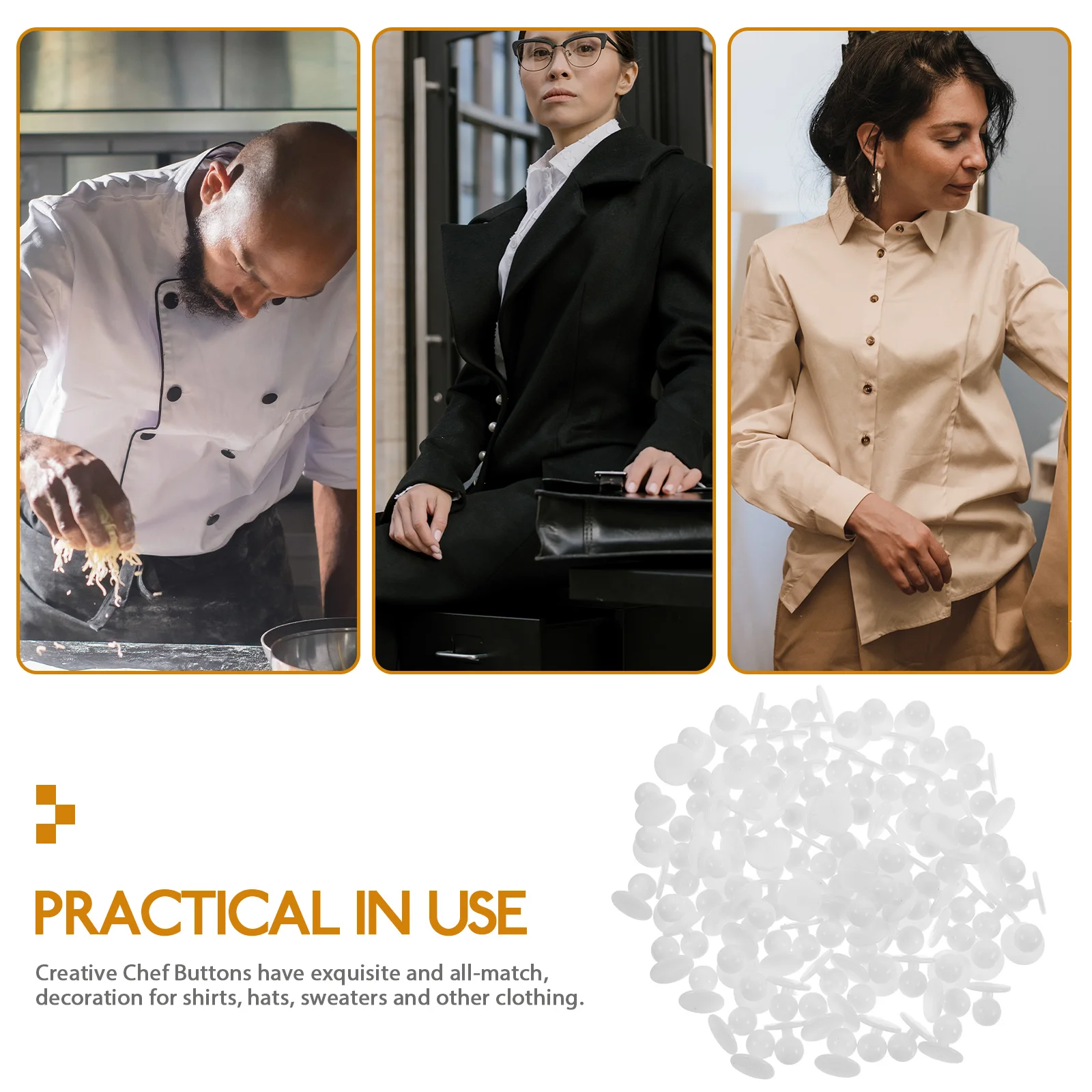 100pcs Chef Uniform Buttons White Medium Size Durable Plastic DIY Sewing Craft Replacement Coating Clothes Rivets
100pcs Chef Uniform Buttons White Medium Size Durable Plastic DIY Sewing Craft Replacement Coating Clothes Rivets