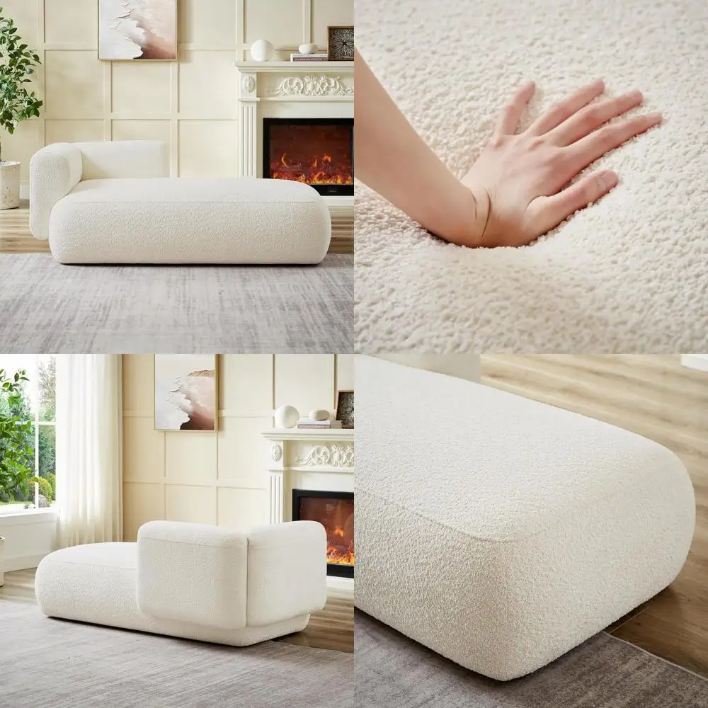 Кресло-шезлонг из кремовой ткани букле для гостиной или спальни, раскладной диван-кровать
Кресло-шезлонг из кремовой ткани букле для гостиной или спальни, раскладной диван-кровать