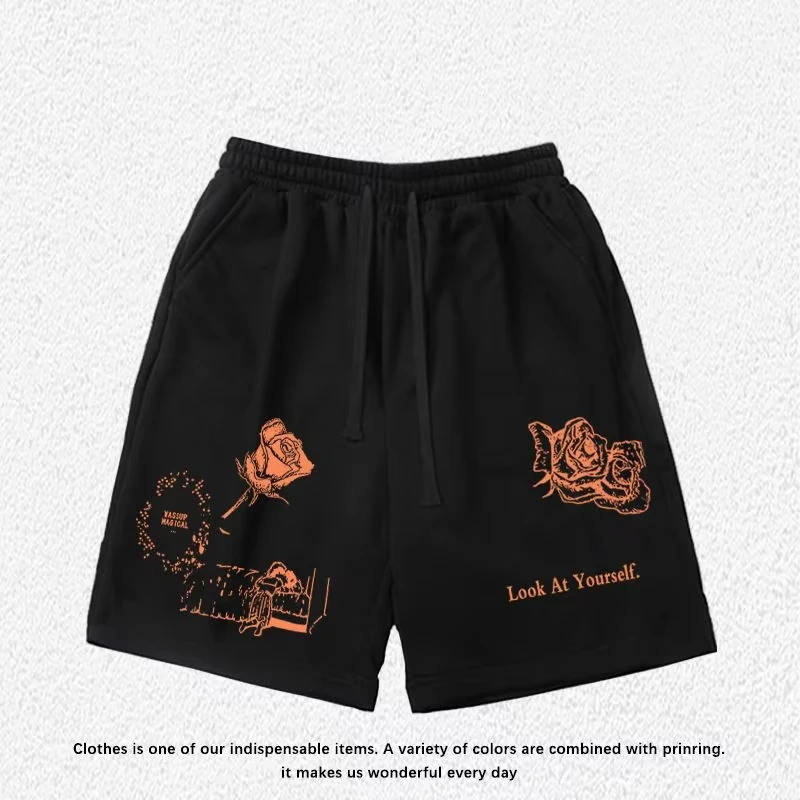 European and American Style Shorts Men's Tide Brand American Niche Guochao Rose Printing High Street Sports Trend Pure Cotton
European and American Style Shorts Men's Tide Brand American Niche Guochao Rose Printing High Street Sports Trend Pure Cotton