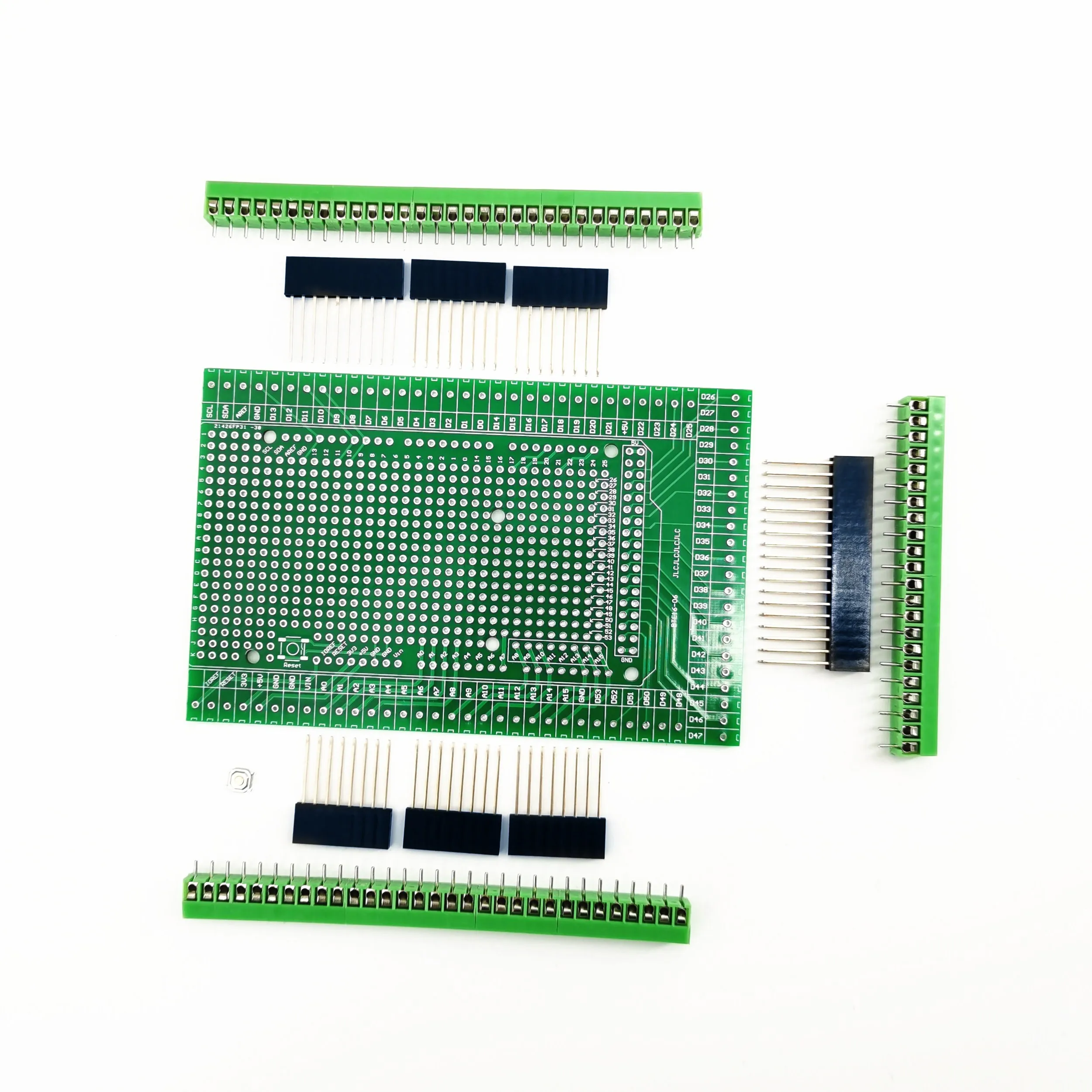Compatible With MEGA2560 Double-side PCB Prototype Screw Terminal Block Shield Board Kit For Mega 2560 R3
Compatible With MEGA2560 Double-side PCB Prototype Screw Terminal Block Shield Board Kit For Mega 2560 R3