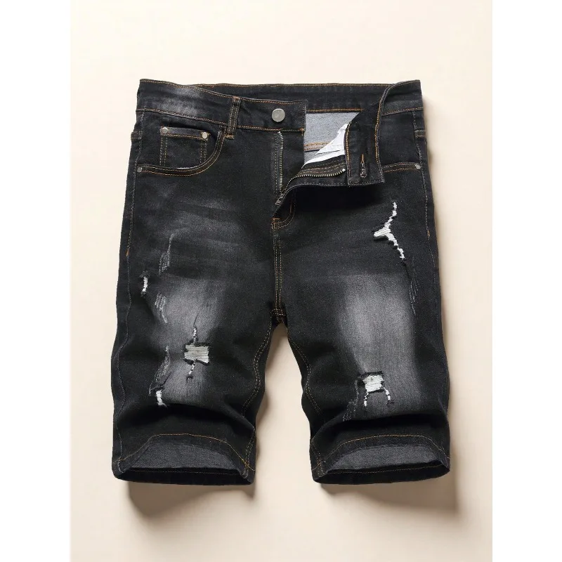 2026 Men's Slim Fit Denim Shorts, Men's Slim Fit Elastic Ripped Denim Shorts, Fashionable Straight Tube Comfortable Elastic Waist Ripped Tight Denim Style Design
2026 Men's Slim Fit Denim Shorts, Men's Slim Fit Elastic Ripped Denim Shorts, Fashionable Straight Tube Comfortable Elastic Waist Ripped Tight Denim Style Design