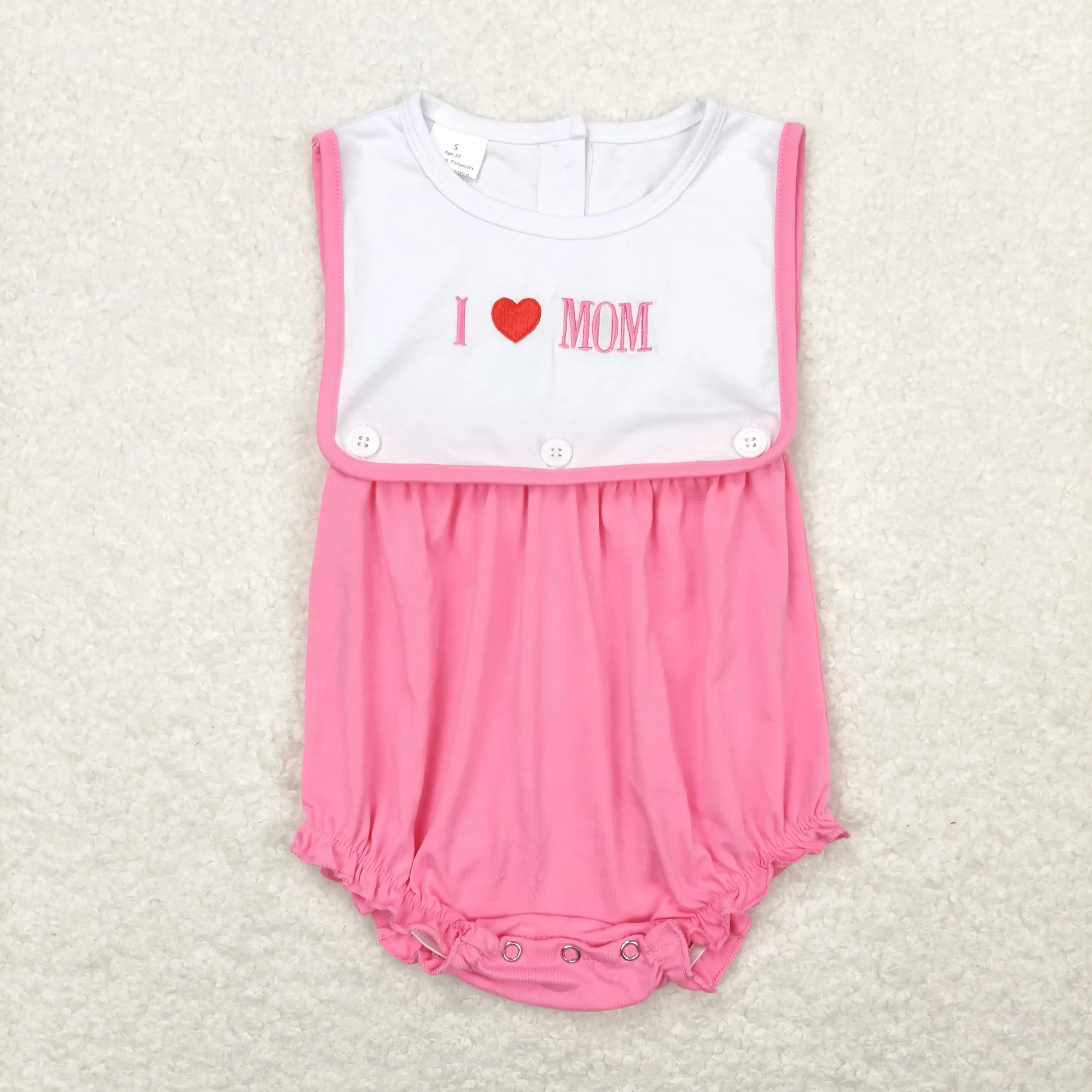 SR1434 Summer Boutique baby rompers kids clothes girl embroidered letters love mom pink romper Wholesale baby girl clothes
SR1434 Summer Boutique baby rompers kids clothes girl embroidered letters love mom pink romper Wholesale baby girl clothes