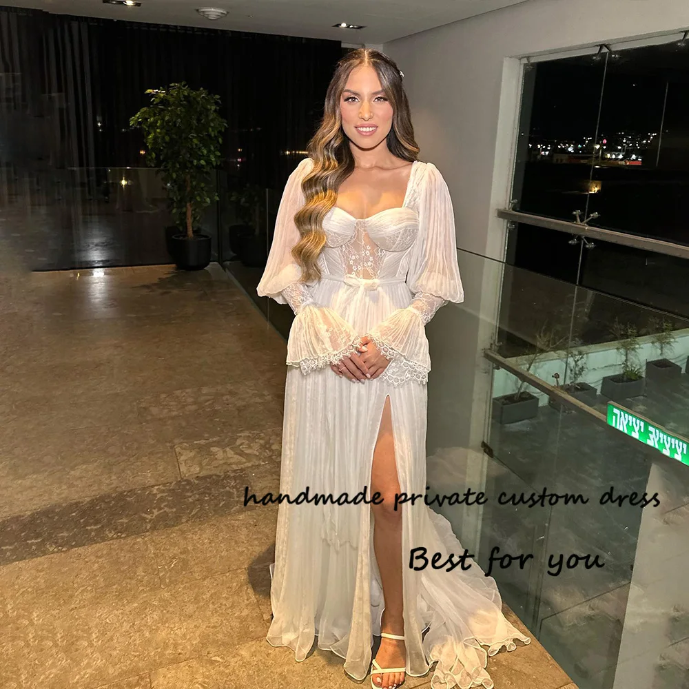 Israel Wedding Dresses Long Sleeve Lace Tulle Beach Bride Dress Sweetheart Sexy Side Split Wedding Bridal Gowns Customized
Israel Wedding Dresses Long Sleeve Lace Tulle Beach Bride Dress Sweetheart Sexy Side Split Wedding Bridal Gowns Customized