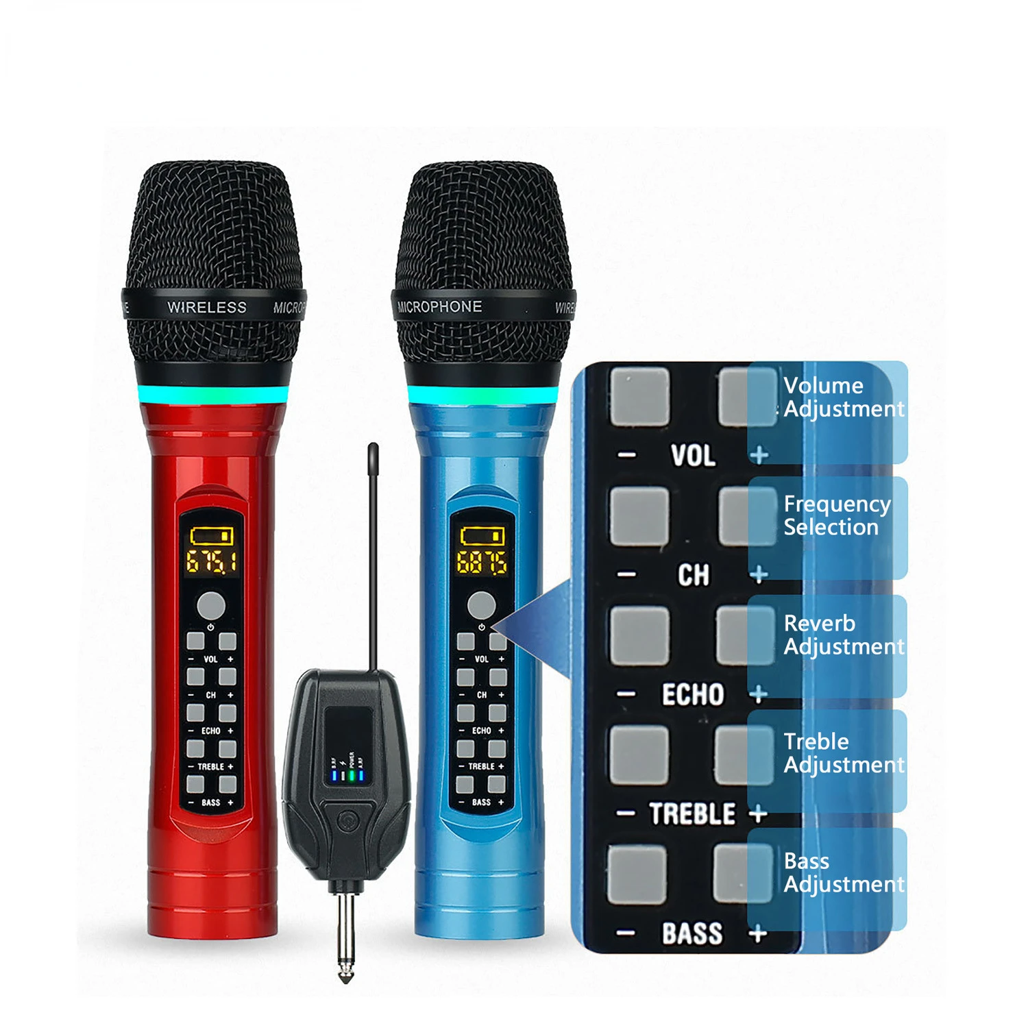Professional UHF Wireless Microphone Handheld Karaoke Mic Speaker With Rechargeable Lithium Battery Receiver For Singing
Professional UHF Wireless Microphone Handheld Karaoke Mic Speaker With Rechargeable Lithium Battery Receiver For Singing