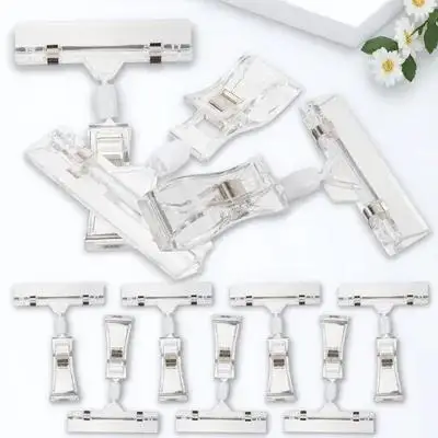 10Pcs Double Sided Rotatable Price Tag Holder Clip for Merchandise Display Sign Holder Banner Clips Memo Clip Photo Card Stand
10Pcs Double Sided Rotatable Price Tag Holder Clip for Merchandise Display Sign Holder Banner Clips Memo Clip Photo Card Stand