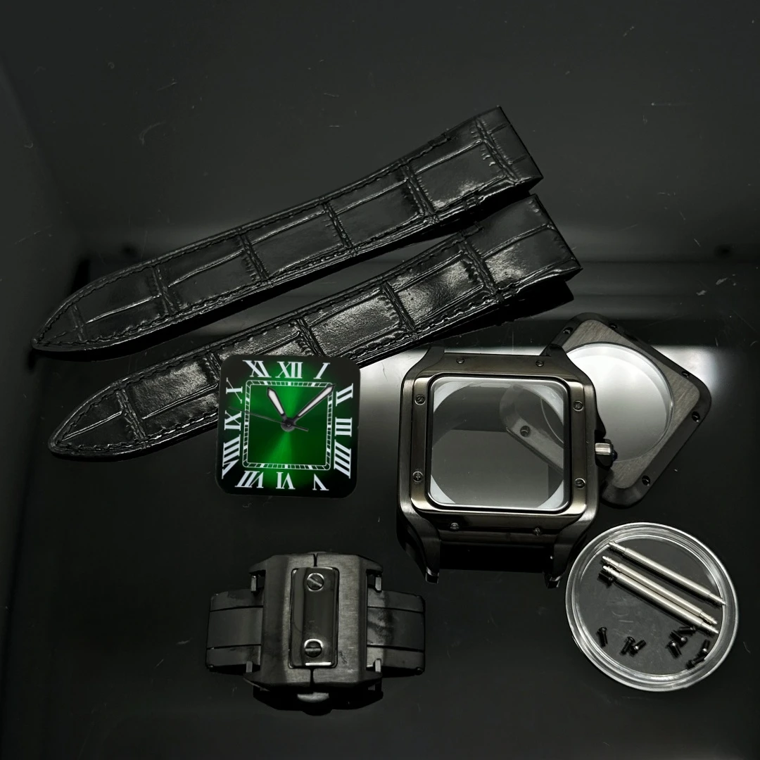 Black 38mm Square Black Golden Watch Strap Case Leather Watchband for Sandoz NH36 NH35 NH70 Movement with 27mm Watch Dial Hands
Black 38mm Square Black Golden Watch Strap Case Leather Watchband for Sandoz NH36 NH35 NH70 Movement with 27mm Watch Dial Hands