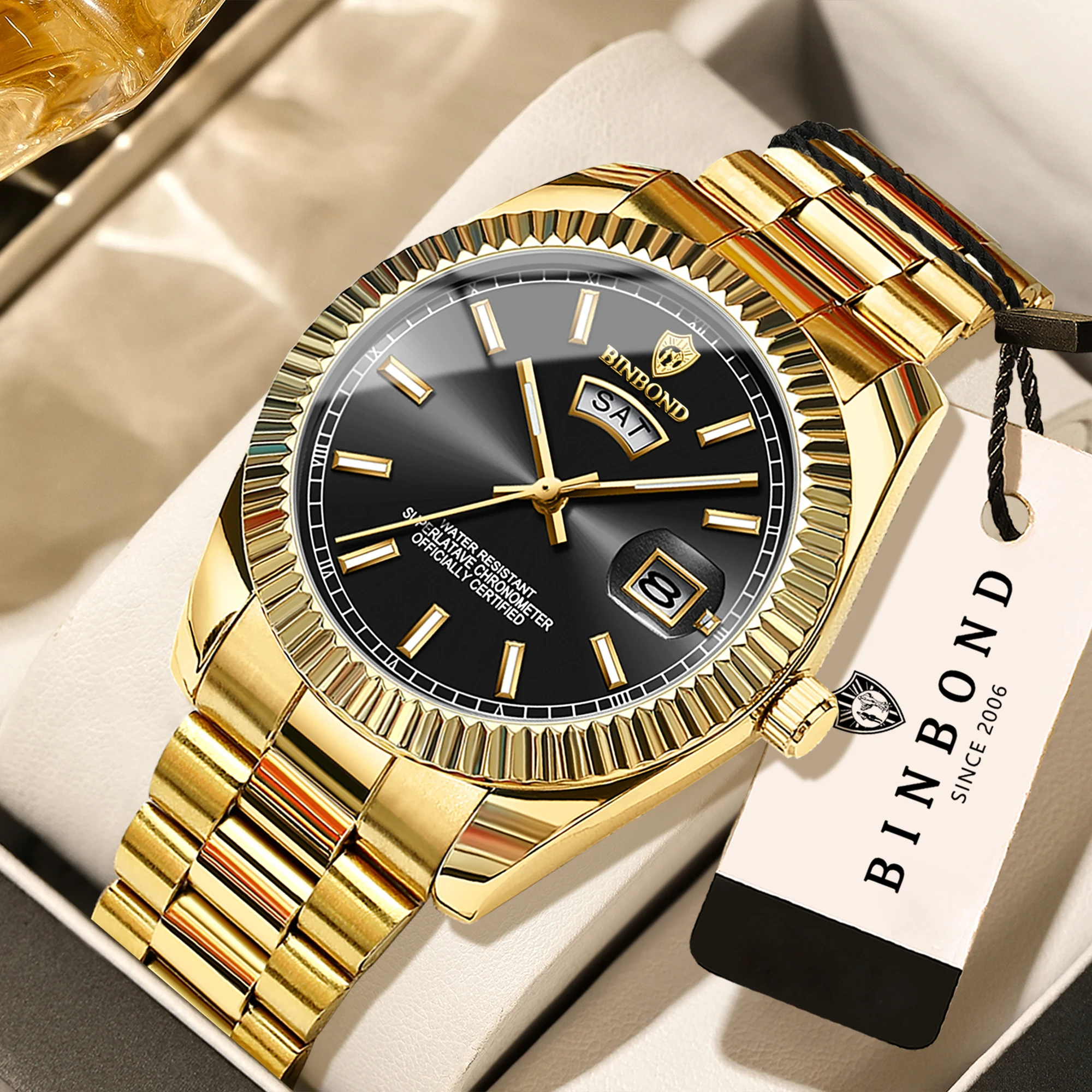 BINBOND precise quartz watches for men luxury luminous waterproof auto date week display men's watch durable casual reloj
BINBOND precise quartz watches for men luxury luminous waterproof auto date week display men's watch durable casual reloj