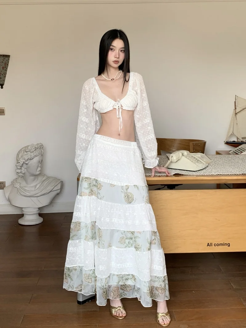 Beach Sle High Waist Low Waist Sun Protection Cover up Bubble Sve Long Skirt f Length A-Line Midi Skirt with Print
Beach Sle High Waist Low Waist Sun Protection Cover up Bubble Sve Long Skirt f Length A-Line Midi Skirt with Print