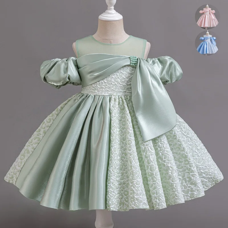 Summer Girls' New Patchwork Pearl Bow Sweet and Cute Dress Children's Day Wedding Flower Girl Fashion Dress for 1-6 Years
Summer Girls' New Patchwork Pearl Bow Sweet and Cute Dress Children's Day Wedding Flower Girl Fashion Dress for 1-6 Years