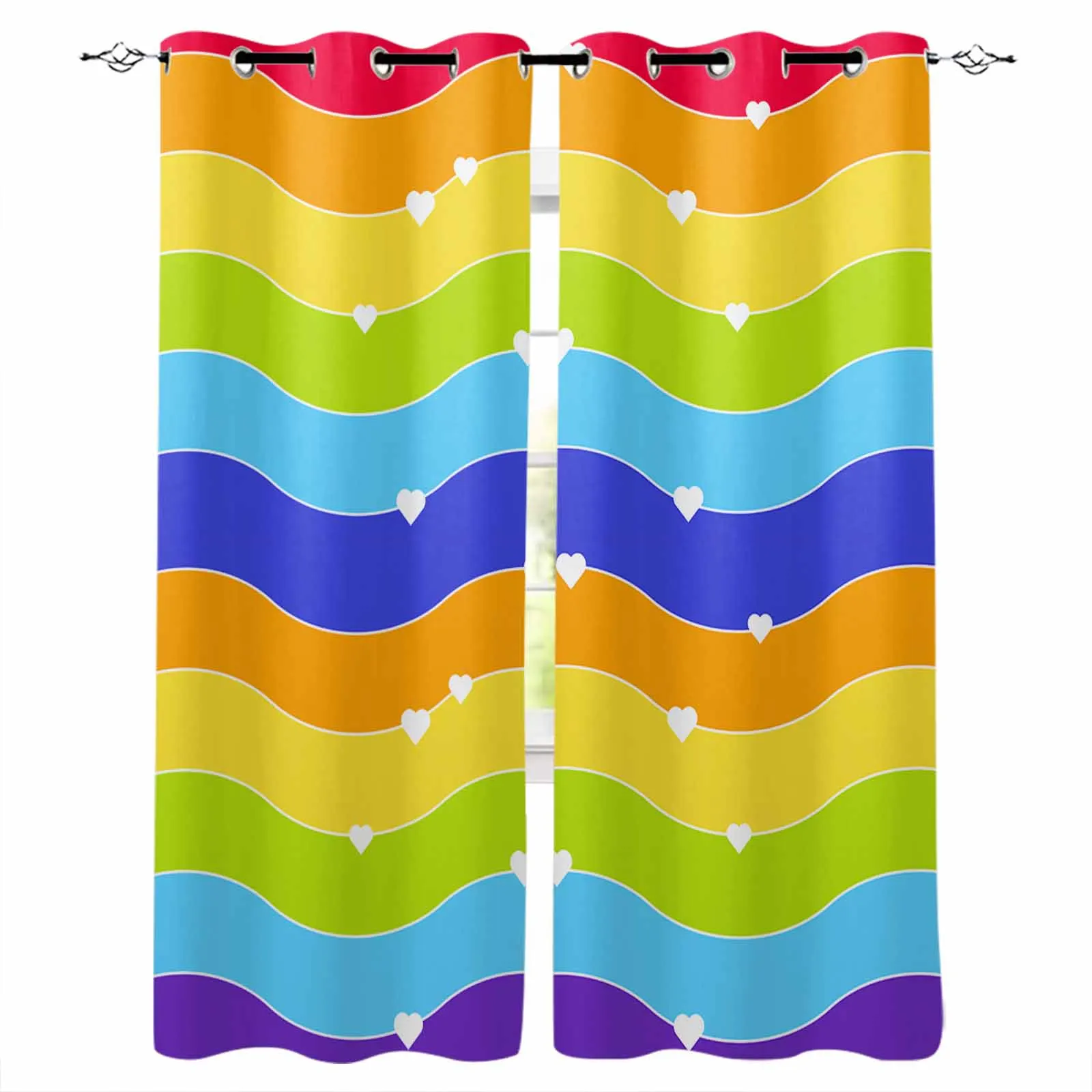 Rainbow Watercolor Gradient Window Curtains for Living Room Kitchen Curtain Bedroom Decorative Window Treatments
Rainbow Watercolor Gradient Window Curtains for Living Room Kitchen Curtain Bedroom Decorative Window Treatments