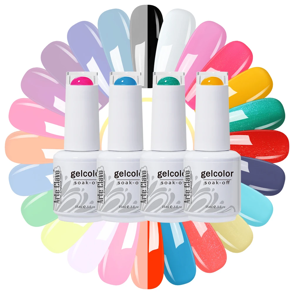 Arte Clavo 15ml UV Gel Nail Polish Pure Colors Nail Art Semi Permanent Manicure Gel Base Top Coat Nail Gel Hybrid Varnish Enamel
Arte Clavo 15ml UV Gel Nail Polish Pure Colors Nail Art Semi Permanent Manicure Gel Base Top Coat Nail Gel Hybrid Varnish Enamel