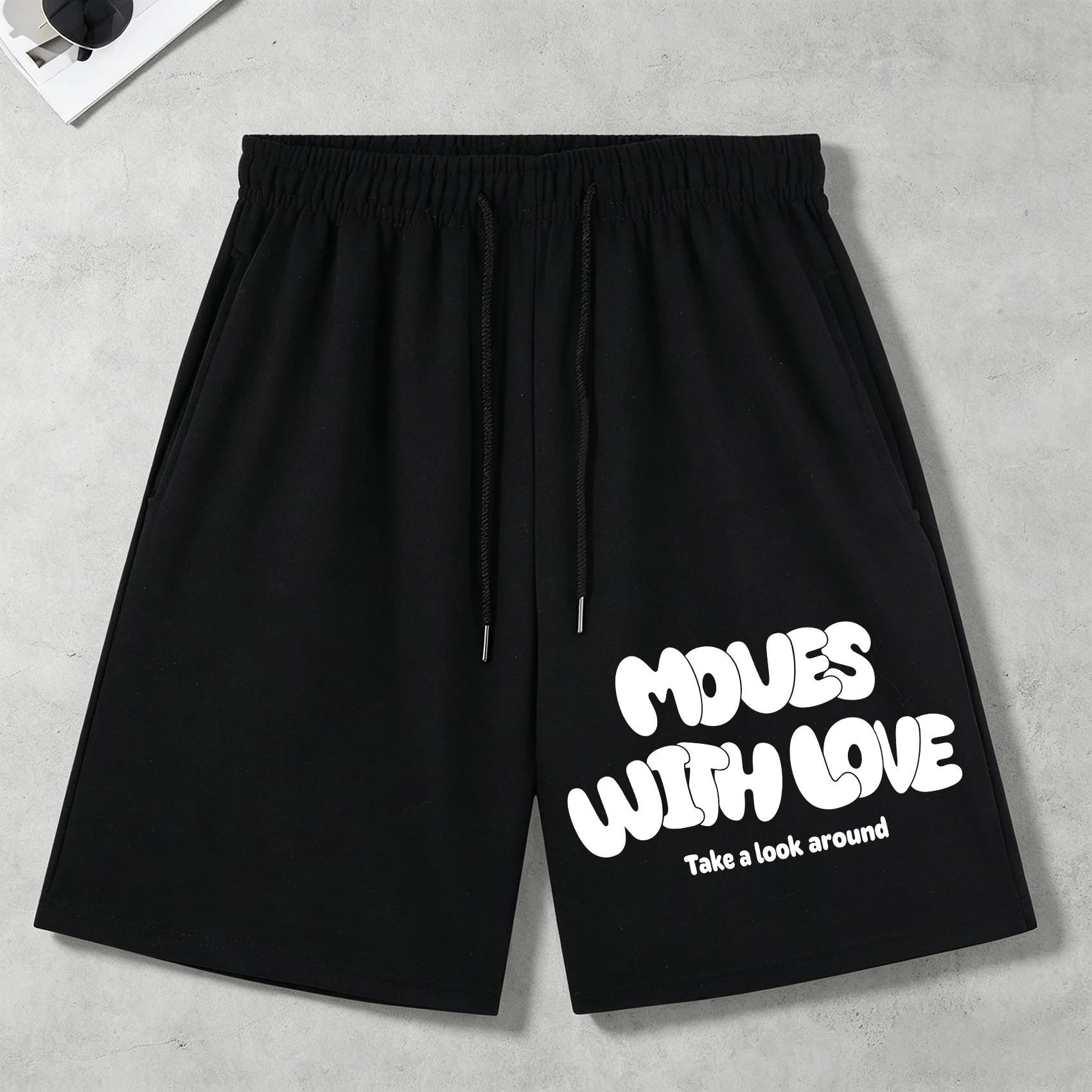 Moves With Love Take A Look Around Retro Pants Man Comfortable Shorts Fashion Loose Black Sportspants Unisex Casual Streetwear
Moves With Love Take A Look Around Retro Pants Man Comfortable Shorts Fashion Loose Black Sportspants Unisex Casual Streetwear