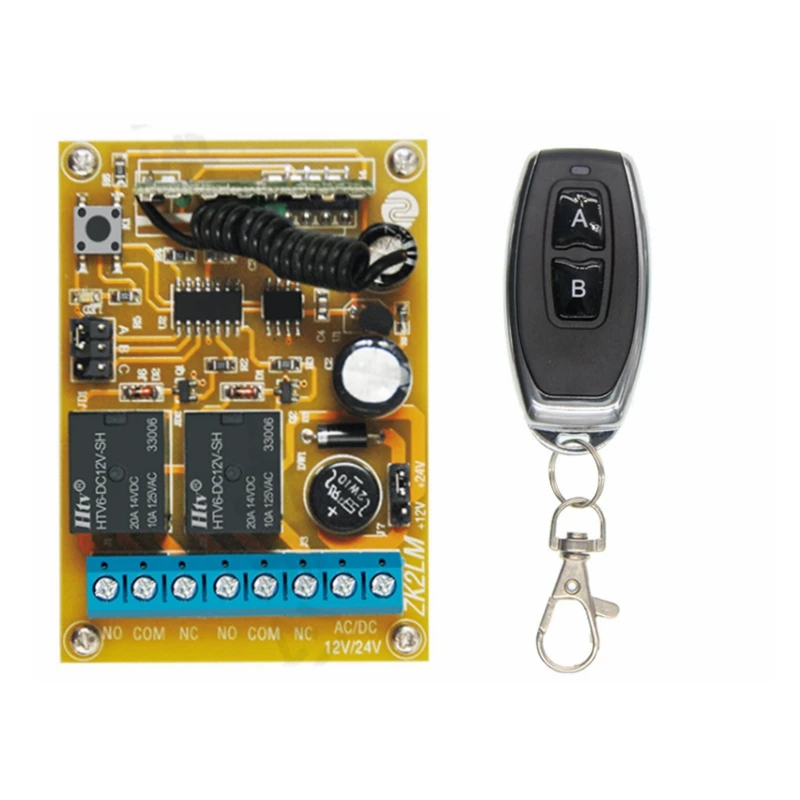 2CH RF Wireless Remote Control DC 12V 24V General Voltage LED Lights Bus Doors Motor Positive Negative Switch Power off
2CH RF Wireless Remote Control DC 12V 24V General Voltage LED Lights Bus Doors Motor Positive Negative Switch Power off