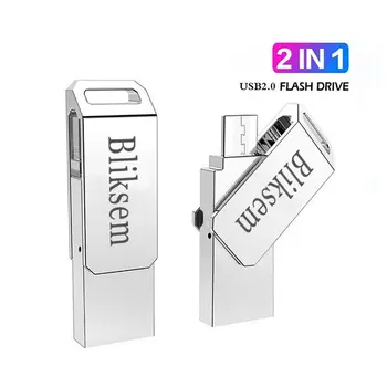 Bliksem OTG 펜 드라이브, PC용 모바일 미니 펜 드라이브, 32GB USB 플래시 드라이브, 64GB 고속 USB2.0