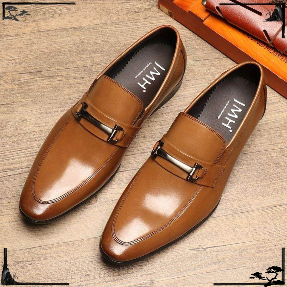 Men's British Style Pointed Toe Genuine Leather Loafers Premium Breathable Lazy Slip On Dress Shoes For Business Casual Summer
Men's British Style Pointed Toe Genuine Leather Loafers Premium Breathable Lazy Slip On Dress Shoes For Business Casual Summer