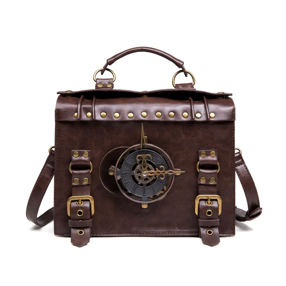 Retro Industrial Punk Motorcycle Women's Bag Heavy Metal Personality Single Shoulder Slant Cross Handbag Trendy Handbag
Retro Industrial Punk Motorcycle Women's Bag Heavy Metal Personality Single Shoulder Slant Cross Handbag Trendy Handbag
