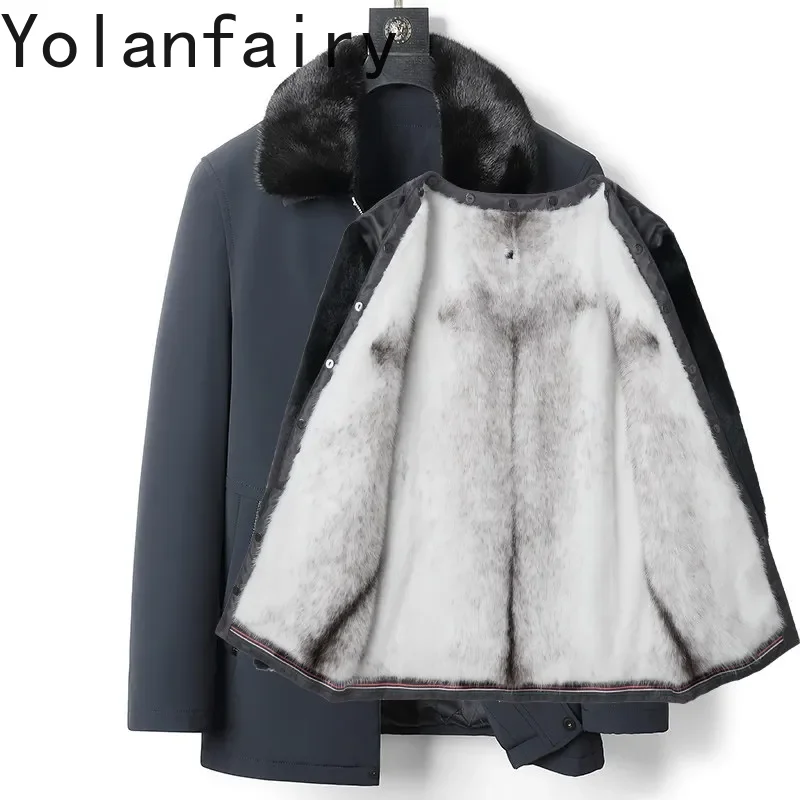 Мужская зимняя парка YOLANFAIRY из натурального меха норки, теплая, класса люкс, со съемной подкладкой из меха норки, куртка-пальто для мужчин, Chaqueta Hombre
Мужская зимняя парка YOLANFAIRY из натурального меха норки, теплая, класса люкс, со съемной подкладкой из меха норки, куртка-пальто для мужчин, Chaqueta Hombre