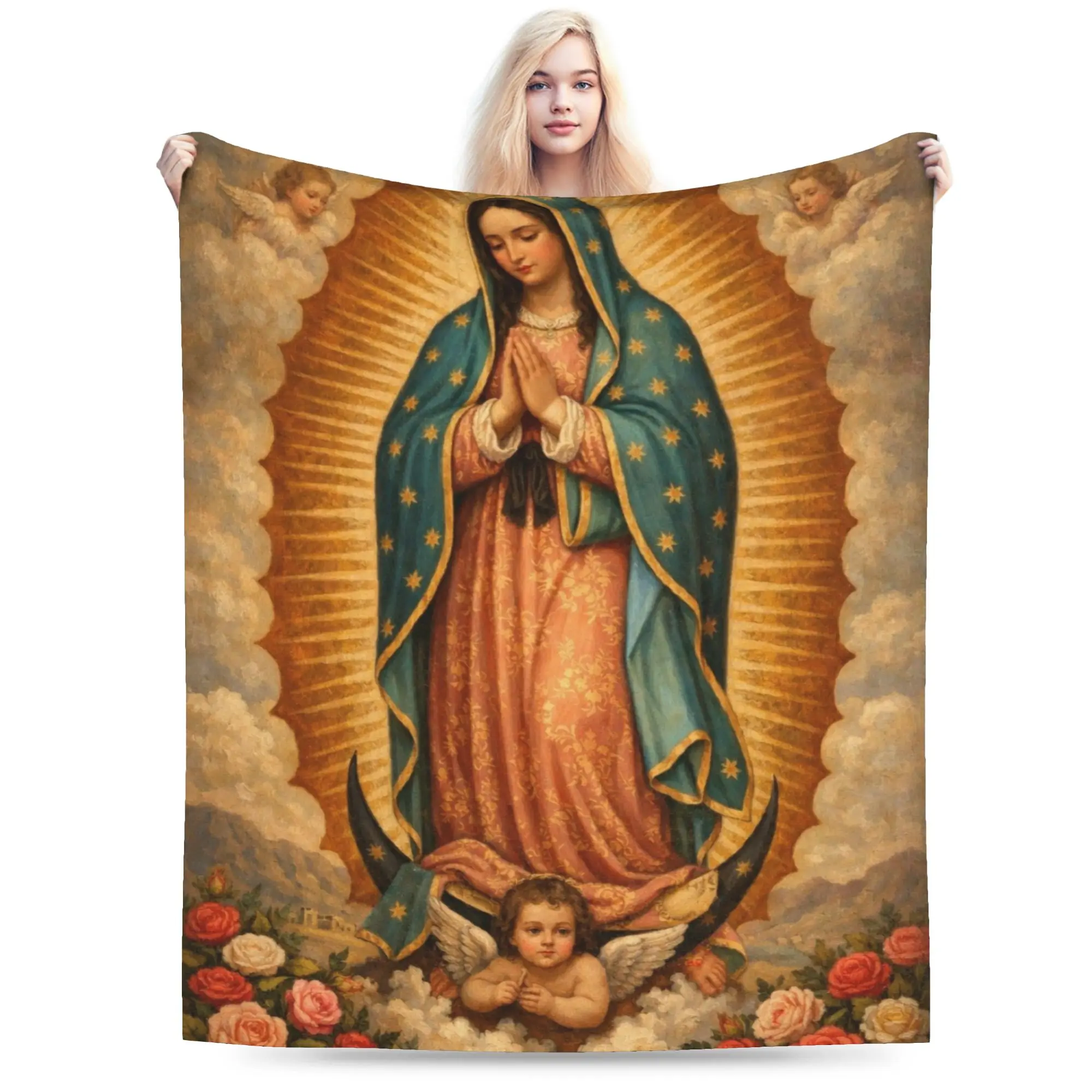 Our Lady of Guadalupe Blankets Quality Super Warm Throw Blanket Winter Students Couch Bed Novelty Bedspread
Our Lady of Guadalupe Blankets Quality Super Warm Throw Blanket Winter Students Couch Bed Novelty Bedspread