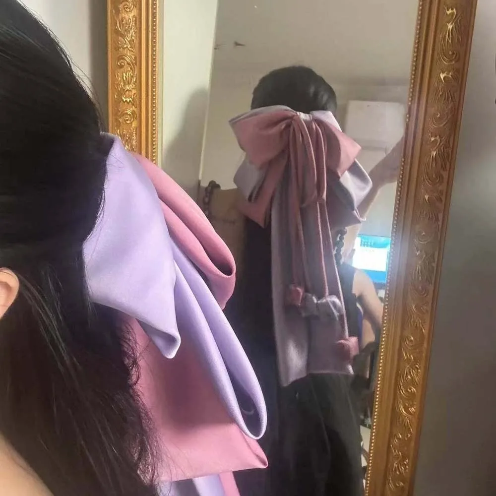 Alloy Oversized Bow Hair Clip Contrast Color Sweet Satin Ribbon Headdress Printed 4-layer Christmas Hair Accessory Gifts
Alloy Oversized Bow Hair Clip Contrast Color Sweet Satin Ribbon Headdress Printed 4-layer Christmas Hair Accessory Gifts