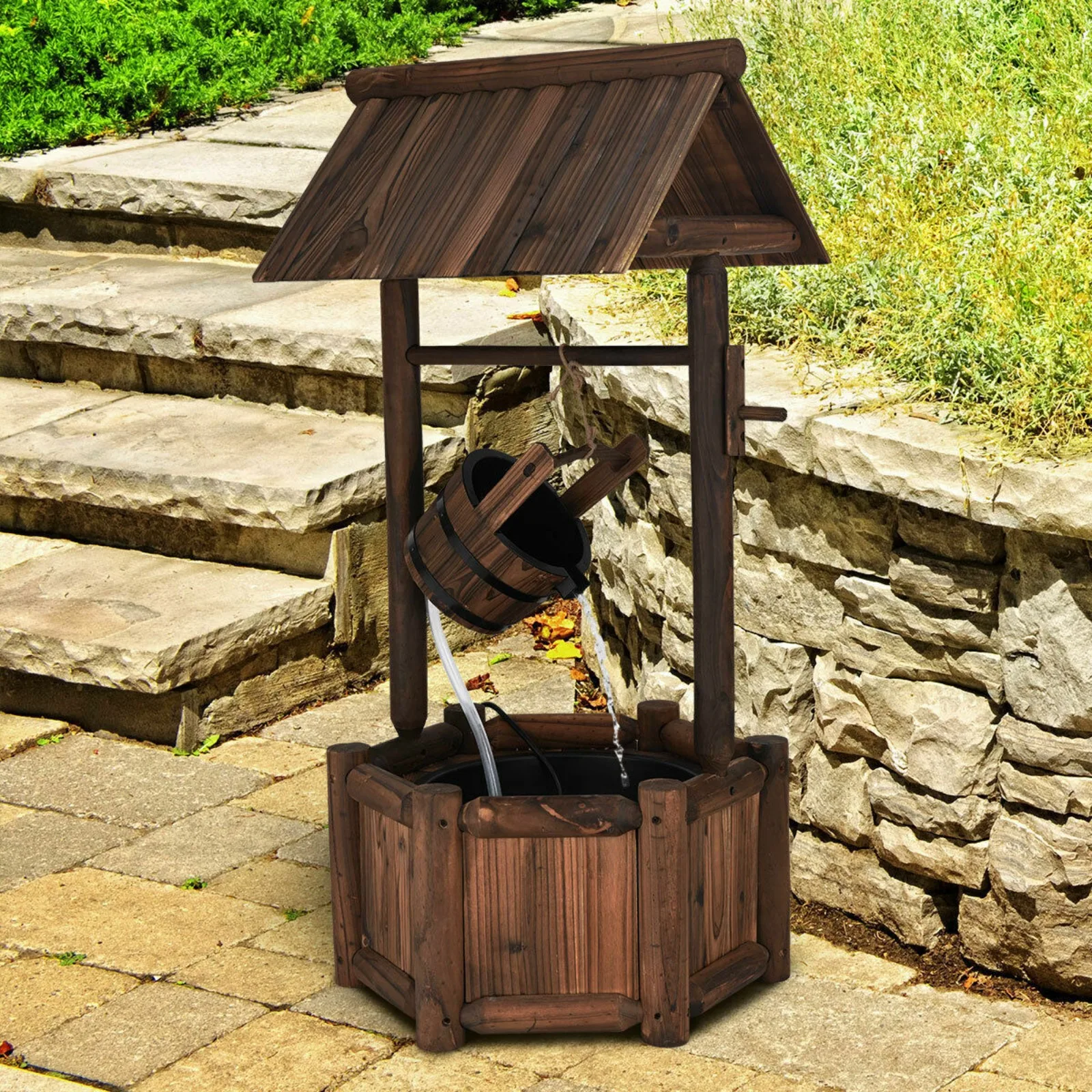 US Countryside, Countryside, Wishing Well, Water Fountain, Wooden Electric Backyard Pump, Outdoor
US Countryside, Countryside, Wishing Well, Water Fountain, Wooden Electric Backyard Pump, Outdoor