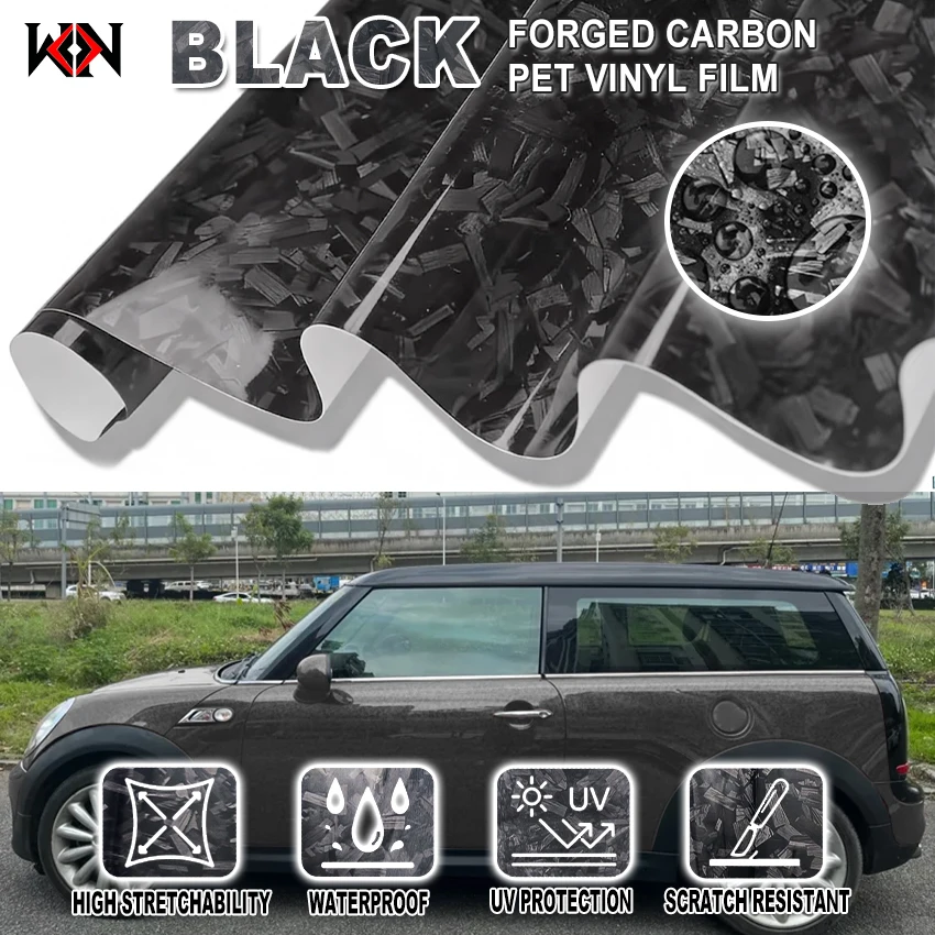 30x100-200cm High Glossy Black Forged Carbon Fiber Vinyl Wrap Ultra Thin PET Waterproof Film
30x100-200cm High Glossy Black Forged Carbon Fiber Vinyl Wrap Ultra Thin PET Waterproof Film