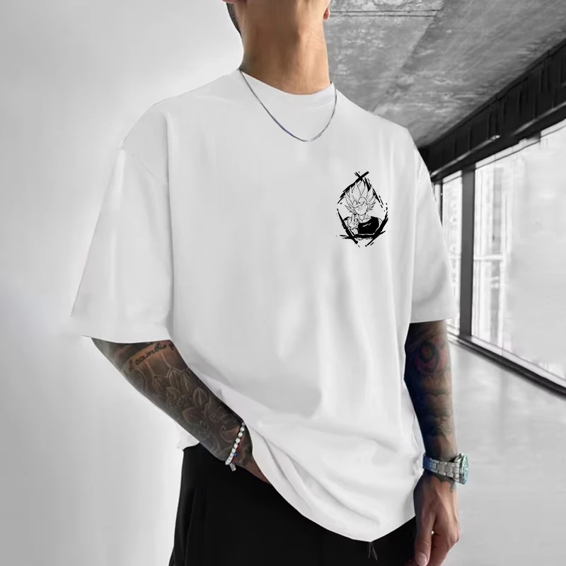 Dragon Ball Anime Vegeta Ink Style Printed T-shirt Summer New Cotton Men's and Women's Large Loose Casual Short Sleeve Top 
Dragon Ball Anime Vegeta Ink Style Printed T-shirt Summer New Cotton Men's and Women's Large Loose Casual Short Sleeve Top