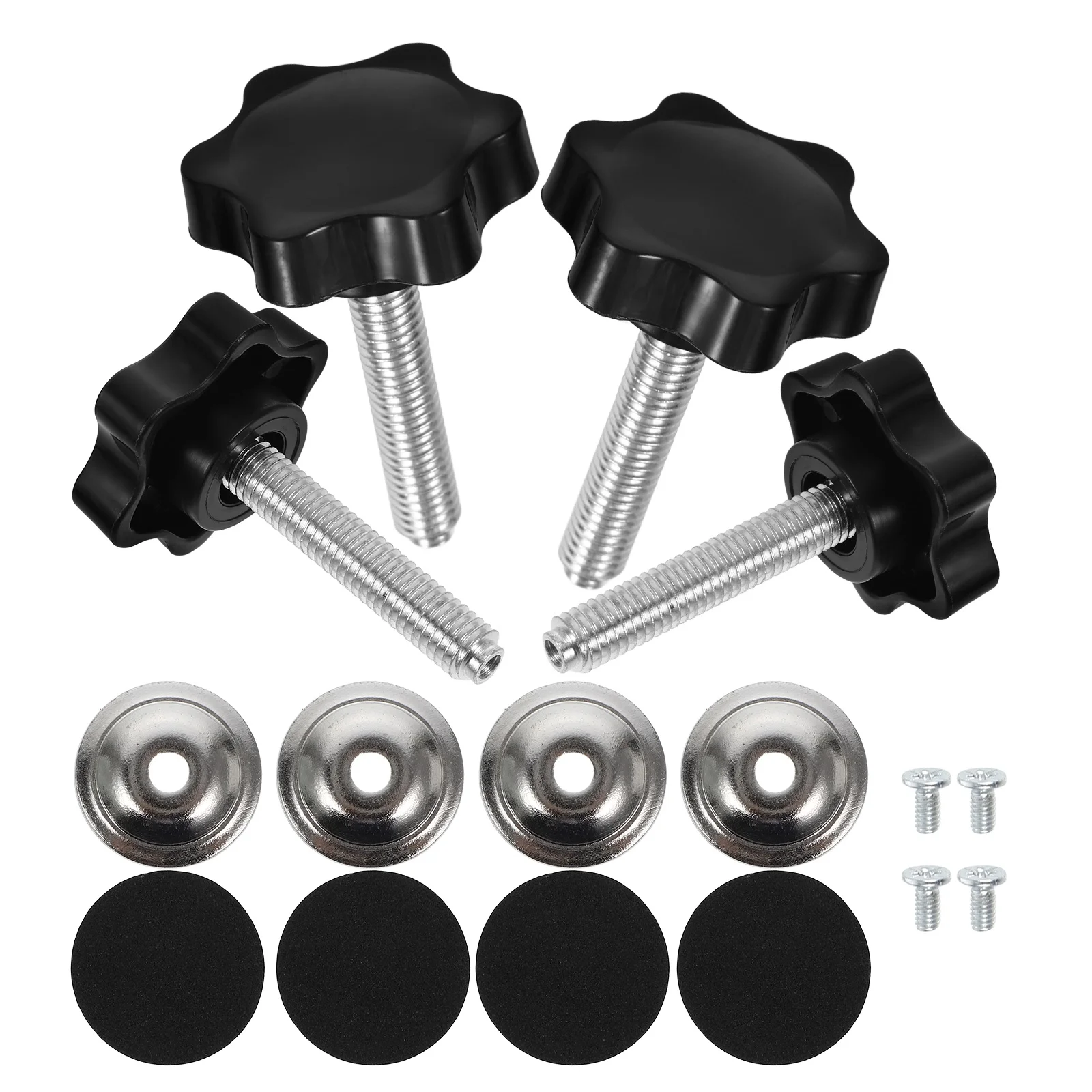 4 Sets Tablet Five-star Handle Bolt with Knob Knobs Kit Washer T-Track Threaded Screw Plastic Clamping Washers
4 Sets Tablet Five-star Handle Bolt with Knob Knobs Kit Washer T-Track Threaded Screw Plastic Clamping Washers
