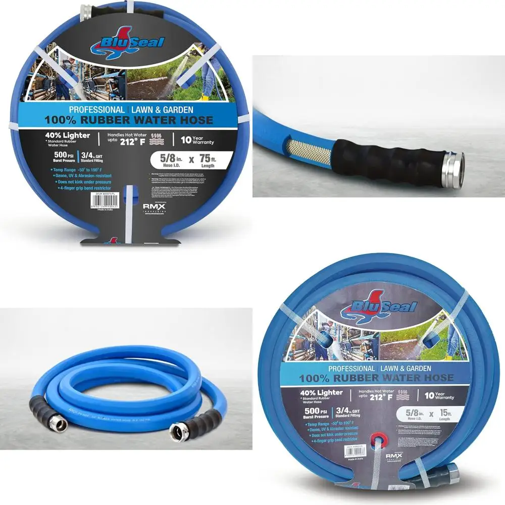 Резиновый садовый шланг BluSeal для горячей/холодной воды, 100% резина, сверхлегкий, сверхпрочный, 500 фунтов на квадратный дюйм, от 50 до 190 футов, высокая прочность P
Резиновый садовый шланг BluSeal для горячей/холодной воды, 100% резина, сверхлегкий, сверхпрочный, 500 фунтов на квадратный дюйм, от 50 до 190 футов, высокая прочность P