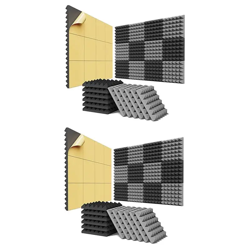 BAAJ-24 Pack Self-Adhesive Sound Proof Foam Panels 2 X 12 X 12 Inch Acoustic Panels
BAAJ-24 Pack Self-Adhesive Sound Proof Foam Panels 2 X 12 X 12 Inch Acoustic Panels