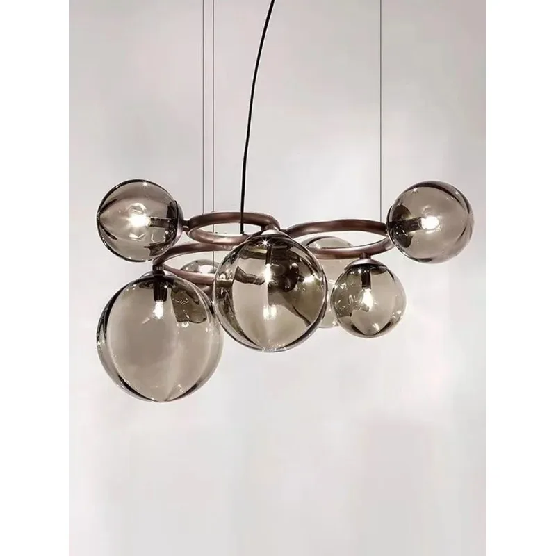 Nordic Creative Circular Colored Glass Ball LED Pendant for Bedroom Dining Room Study Designer Model Room Hanging Luxury Light
Nordic Creative Circular Colored Glass Ball LED Pendant for Bedroom Dining Room Study Designer Model Room Hanging Luxury Light