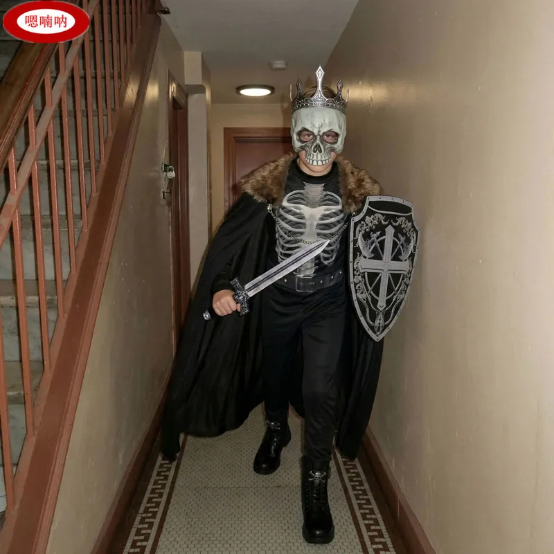 New Children's Halloween Skeleton Knight COS Medieval Dark Series Robe Mask Sword Shield Set Male Costume Polyester Fiber
New Children's Halloween Skeleton Knight COS Medieval Dark Series Robe Mask Sword Shield Set Male Costume Polyester Fiber