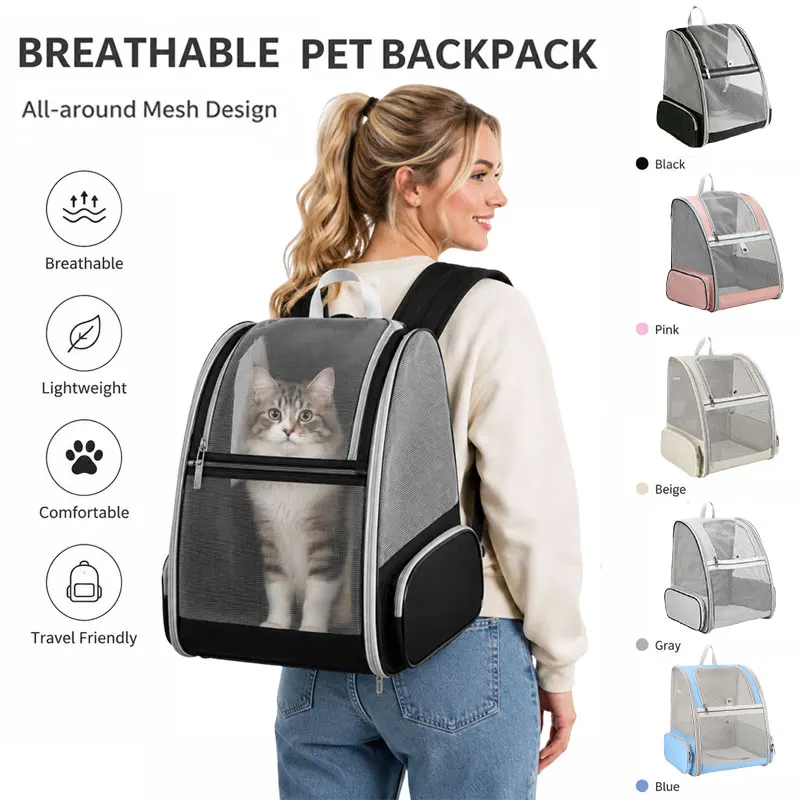 Summer Cat Carrier Backpack Breathable Mesh Small Dogs Cats Backpack for Travel Outdoor Activities Large Capacity Kitten Handbag
Summer Cat Carrier Backpack Breathable Mesh Small Dogs Cats Backpack for Travel Outdoor Activities Large Capacity Kitten Handbag