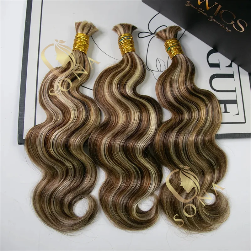 Honey Blonde Highlight #4/27/30/613 Mix Color Blend Body Wave Human Micro Braiding Hair Bundles Extensions 1/2/3Pcs
Honey Blonde Highlight #4/27/30/613 Mix Color Blend Body Wave Human Micro Braiding Hair Bundles Extensions 1/2/3Pcs