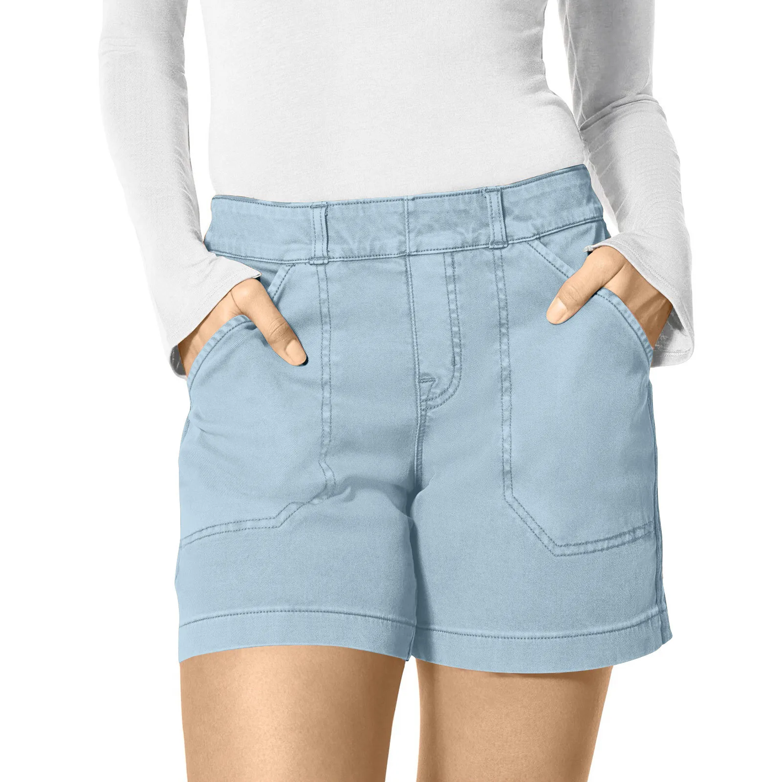 Denim Shorts Women Summer 2024 Stretch Twill Regular Fit Pocket Hiking Shorts Summer Athletic Shorts Women Clothing Shorts
Denim Shorts Women Summer 2024 Stretch Twill Regular Fit Pocket Hiking Shorts Summer Athletic Shorts Women Clothing Shorts