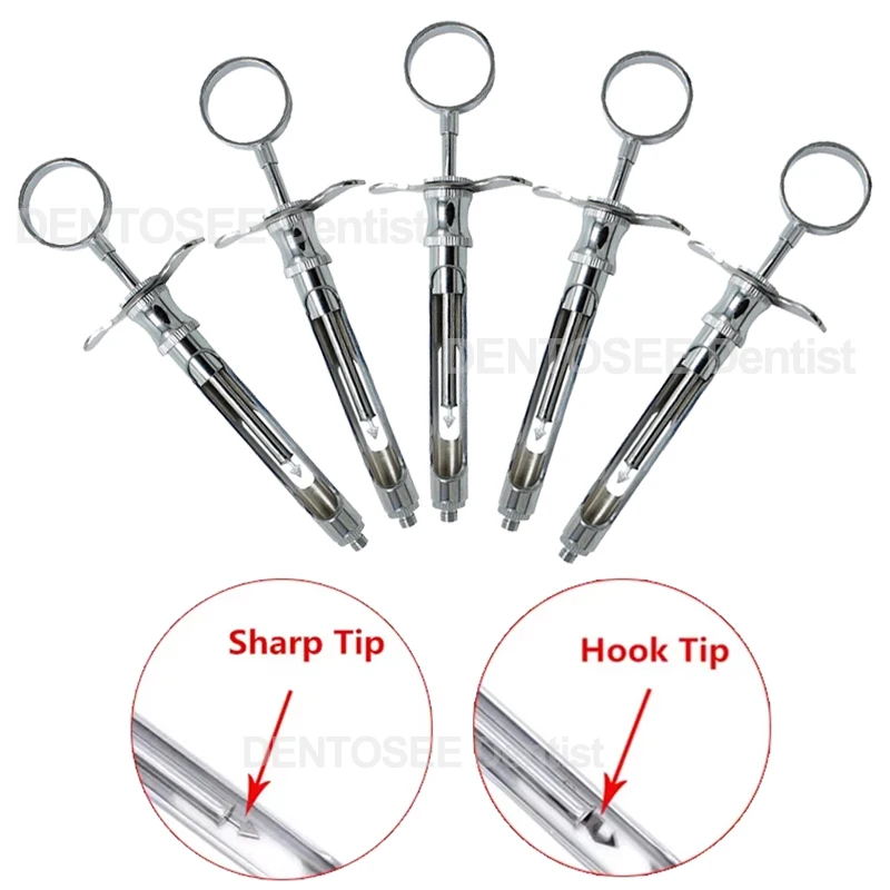5Set Dental Aspirating Injection Syringe In Stainless Steel Dentist Surgical Instruments Cylinder with Head Tools
5Set Dental Aspirating Injection Syringe In Stainless Steel Dentist Surgical Instruments Cylinder with Head Tools