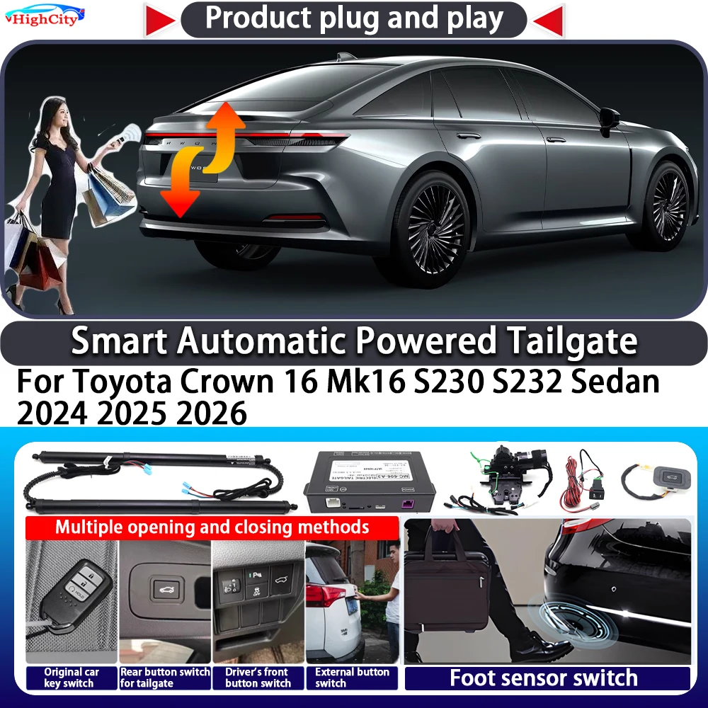 For Toyota Crown 16 Mk16 S230 S232 Sedan 2024 2025 2026 Smart Automatic Powered Tailgate Key Trunk Lift Close Kit Power Tailgate
For Toyota Crown 16 Mk16 S230 S232 Sedan 2024 2025 2026 Smart Automatic Powered Tailgate Key Trunk Lift Close Kit Power Tailgate