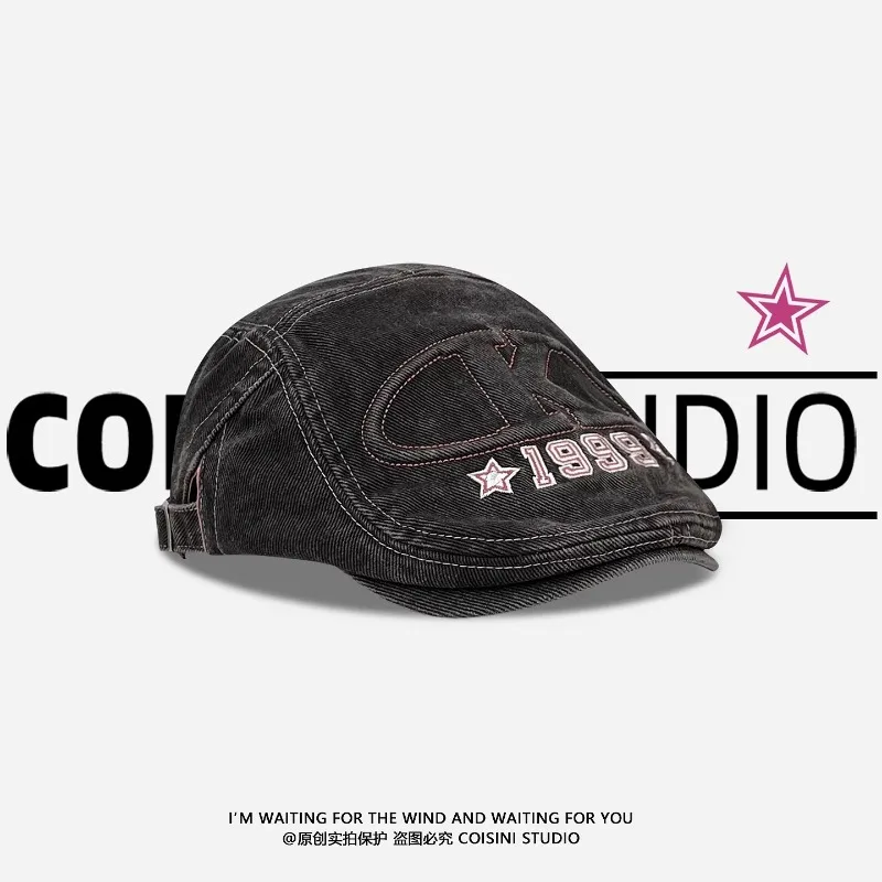 Женские береты в стиле ретро-панк из выстиранного денима с вышивкой, универсальные, для путешествий весной и летом, солнцезащитные, в стиле художника
Женские береты в стиле ретро-панк из выстиранного денима с вышивкой, универсальные, для путешествий весной и летом, солнцезащитные, в стиле художника