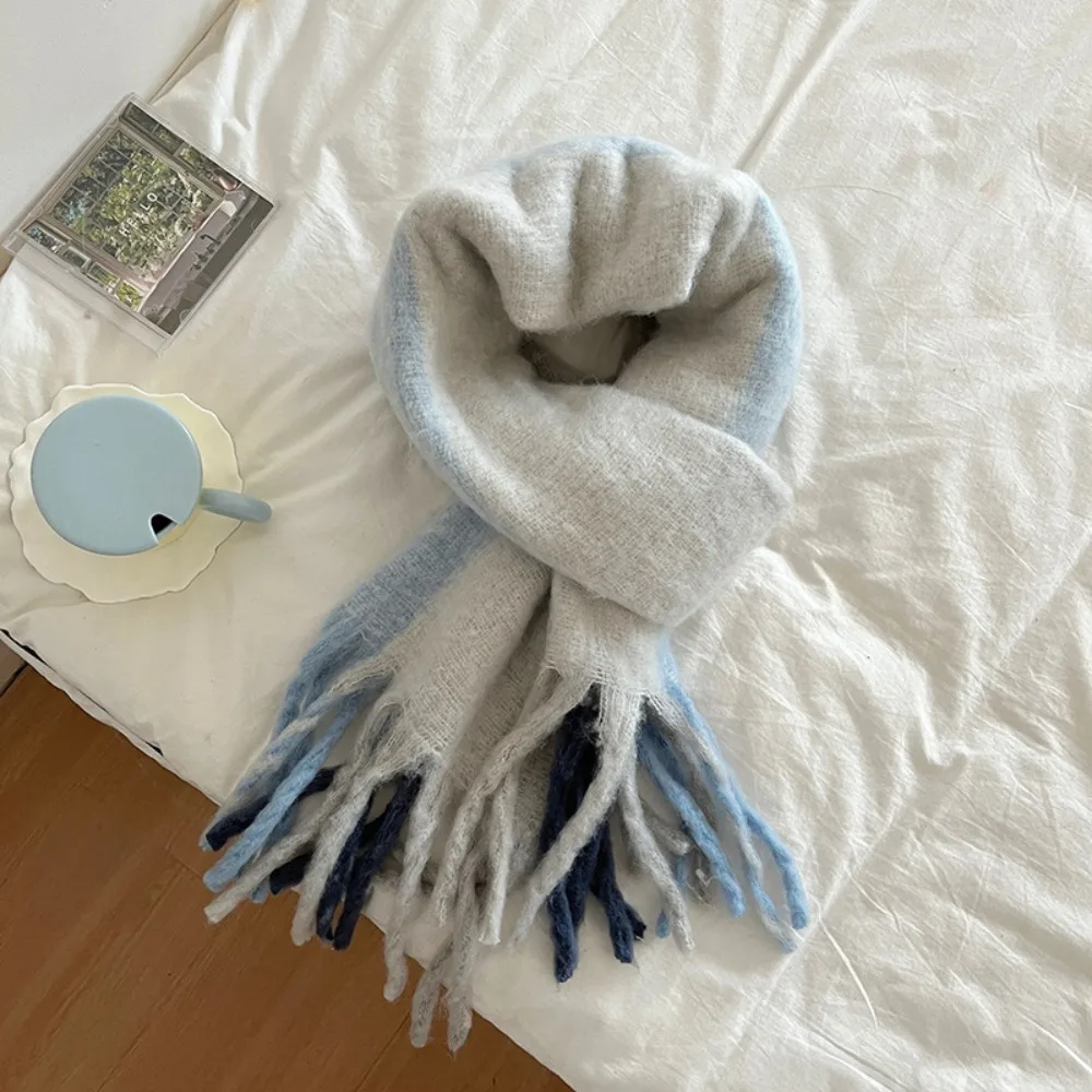 Fashion Korean Style Rainbow Cashmere Shawl Windproof Thickened Knitted Stripe Scarf Colorful Warm Winter Scarves Autumn
Fashion Korean Style Rainbow Cashmere Shawl Windproof Thickened Knitted Stripe Scarf Colorful Warm Winter Scarves Autumn