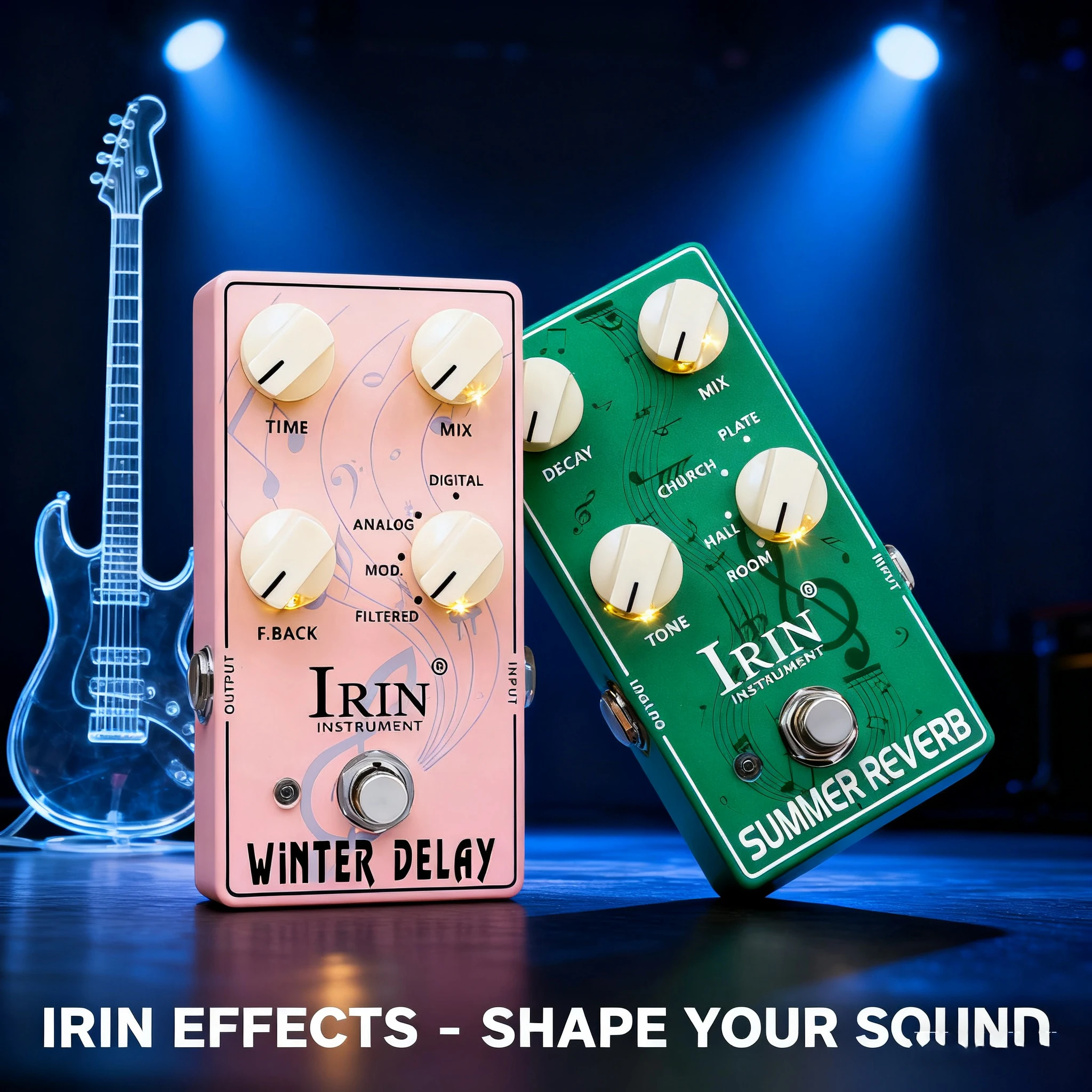 IRIN Electric Guitar Effects Pedal SUMMER REVERB / WINTER DELAY Effect Professional Guitar Pedal Electric Guitar Accessories
IRIN Electric Guitar Effects Pedal SUMMER REVERB / WINTER DELAY Effect Professional Guitar Pedal Electric Guitar Accessories