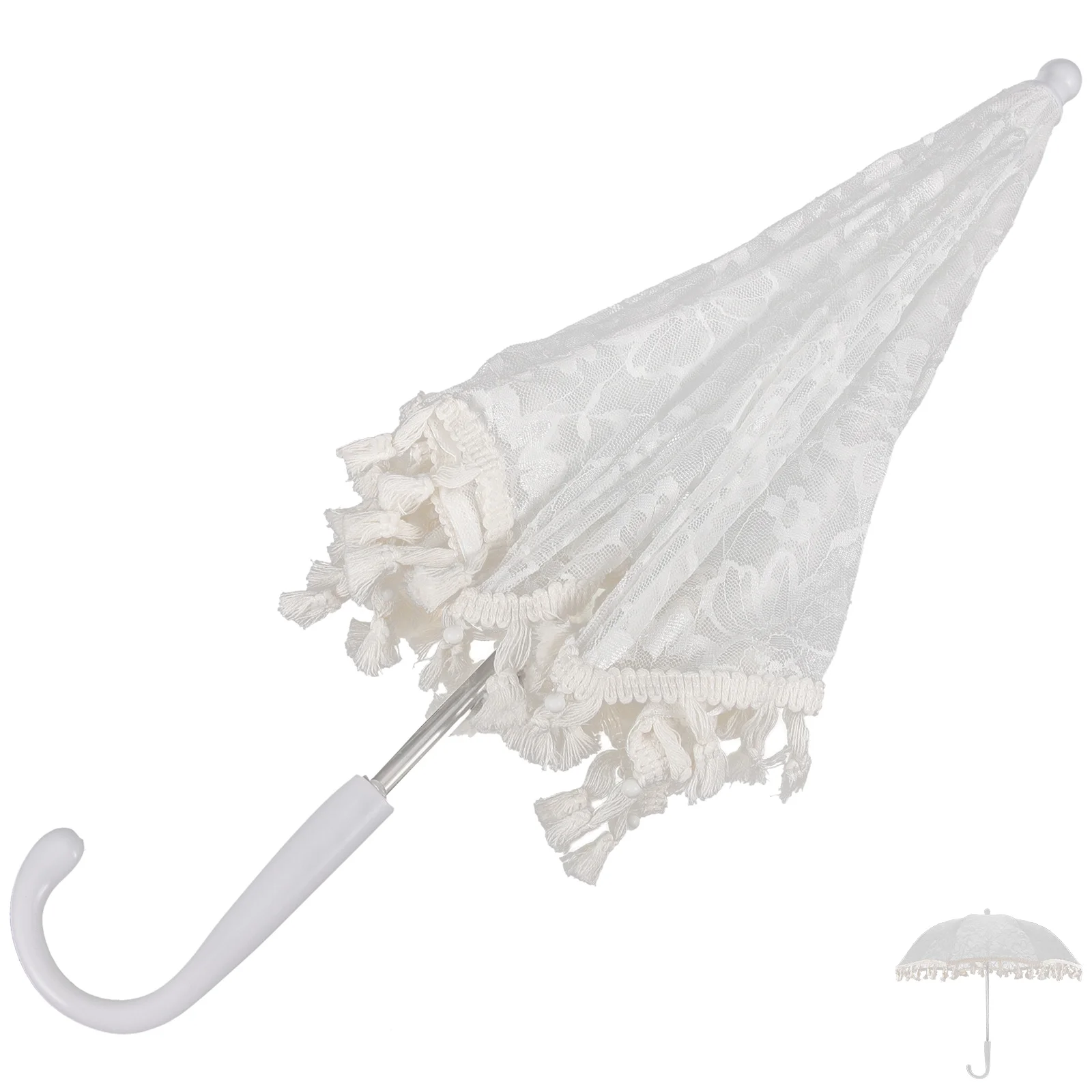 Lace Umbrella for Decorative White Baby Weddings Bridal Wedding Prop Parasol Girls Vintage Tea Party Fashion Elegant Sturdy
Lace Umbrella for Decorative White Baby Weddings Bridal Wedding Prop Parasol Girls Vintage Tea Party Fashion Elegant Sturdy