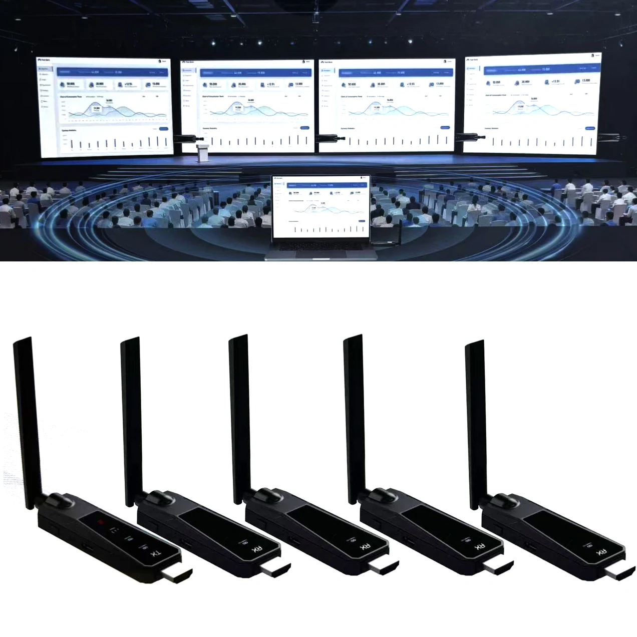 1080p 5G Wireless HDMI Extender Audio Video Transmitter and Receiver Meeting Share display fr Computer Laptop PC To TV Projector
1080p 5G Wireless HDMI Extender Audio Video Transmitter and Receiver Meeting Share display fr Computer Laptop PC To TV Projector