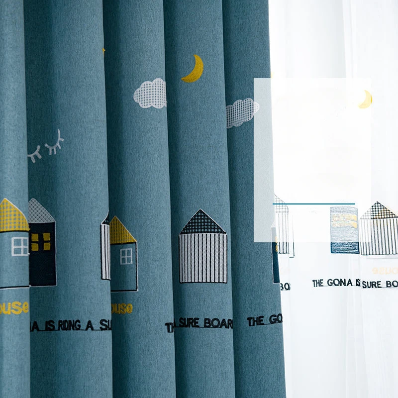 Children's room minimalist Modern Cartoon Curtains for Living Room Bedroom Dining Room Embroidered blackout customized curtains
Children's room minimalist Modern Cartoon Curtains for Living Room Bedroom Dining Room Embroidered blackout customized curtains
