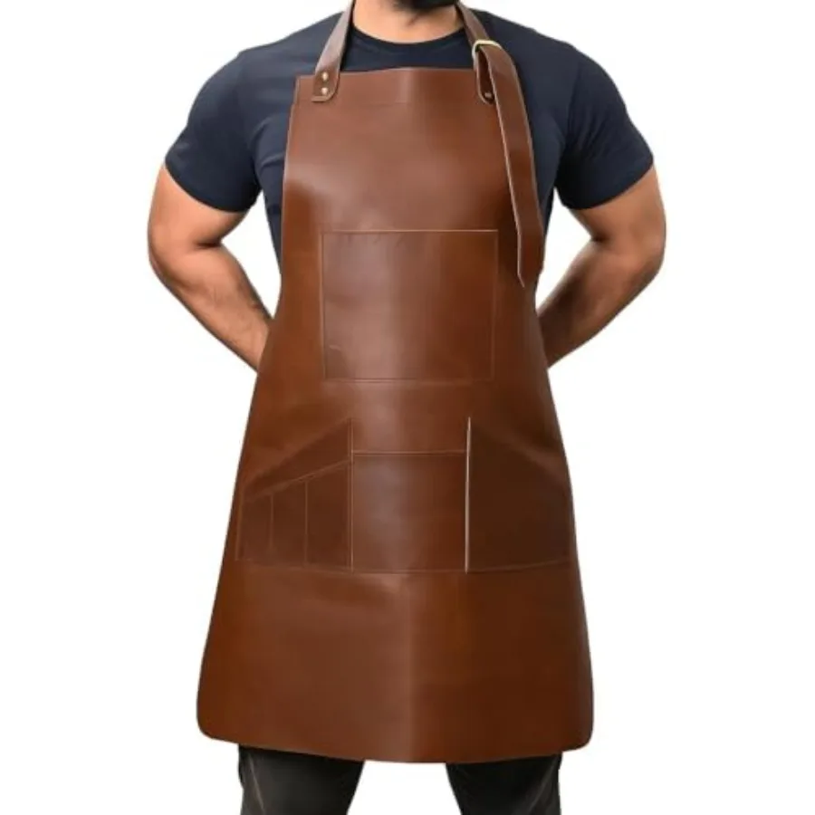 HEAVEN HUSH Genuine Leather Heavy Duty Aprons for Men with Adjustable Straps and Tool Pockets, Workshop, Mechanics, Blacksmith,
HEAVEN HUSH Genuine Leather Heavy Duty Aprons for Men with Adjustable Straps and Tool Pockets, Workshop, Mechanics, Blacksmith,