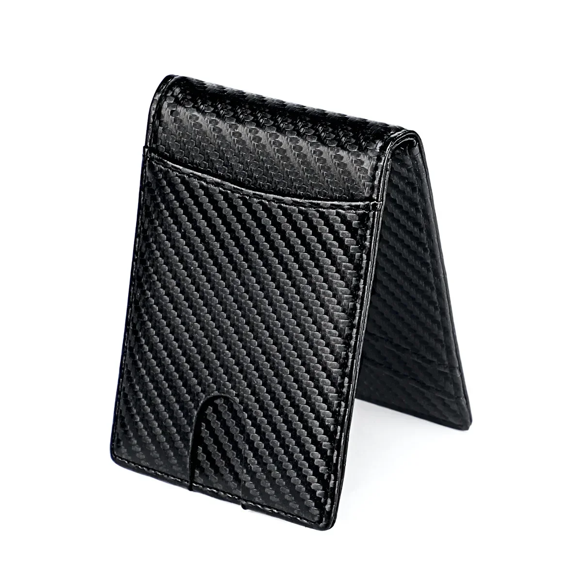 Men's Genuine Leather Money Clip Wallet Carbon Fiber Pattern and Solid Color RFID Blocking Small Card Holder Money Clamp for Men
Men's Genuine Leather Money Clip Wallet Carbon Fiber Pattern and Solid Color RFID Blocking Small Card Holder Money Clamp for Men