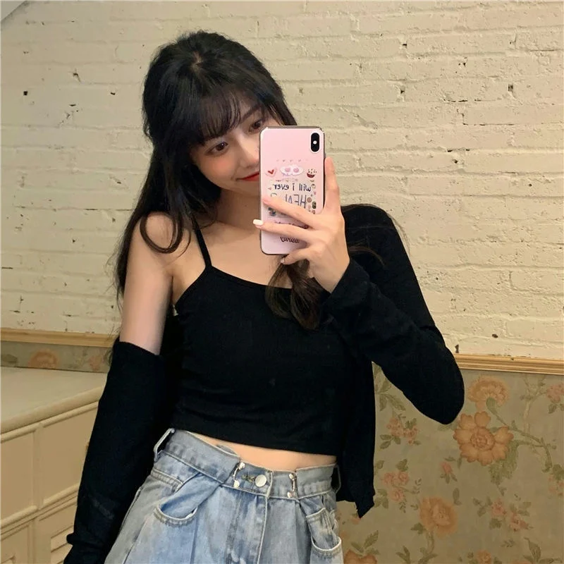 Chic Short Knitted Open Cardigan Women's Spring Summer Inner Strap Design Anti-Aging Two-Piece Set Commute Style round Neck S...
Chic Short Knitted Open Cardigan Women's Spring Summer Inner Strap Design Anti-Aging Two-Piece Set Commute Style round Neck S...