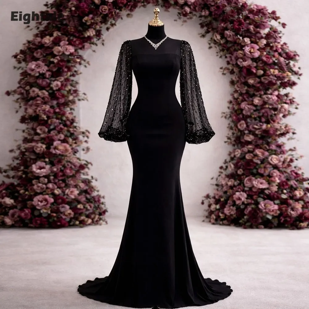 Eightale Arabic Evening Dress Prom Gown Customized O-Neck Long Sleeves Strapless Wedding Party Dress Mermaid Robes De Soirée
Eightale Arabic Evening Dress Prom Gown Customized O-Neck Long Sleeves Strapless Wedding Party Dress Mermaid Robes De Soirée