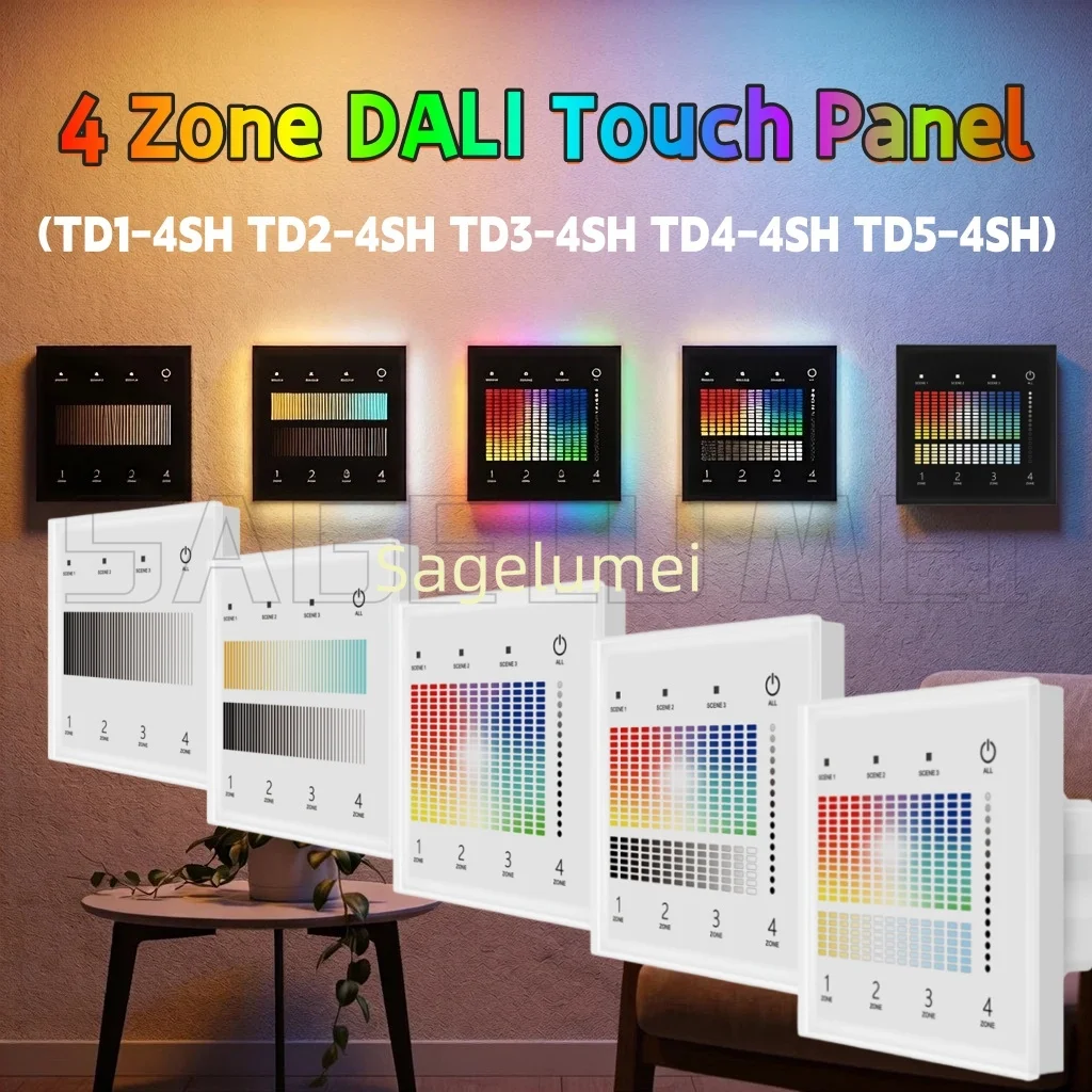 New DALI Master 4 Zone 1-5 Color Touch Panel Series Used to Control Devices Applied in Schools Retail Hospitals Offices DT6/DT8
New DALI Master 4 Zone 1-5 Color Touch Panel Series Used to Control Devices Applied in Schools Retail Hospitals Offices DT6/DT8