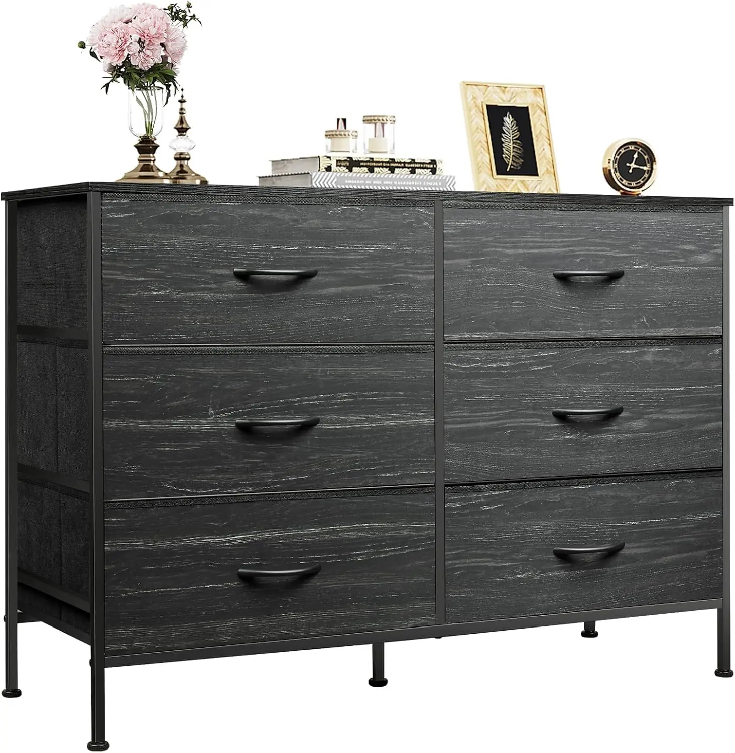 Dresser for Bedroom with 6 Drawers, Dresser TV Stand for 50 Inches TV with Metal Frame, Wooden Top, Chest of Drawers, Dresser
Dresser for Bedroom with 6 Drawers, Dresser TV Stand for 50 Inches TV with Metal Frame, Wooden Top, Chest of Drawers, Dresser