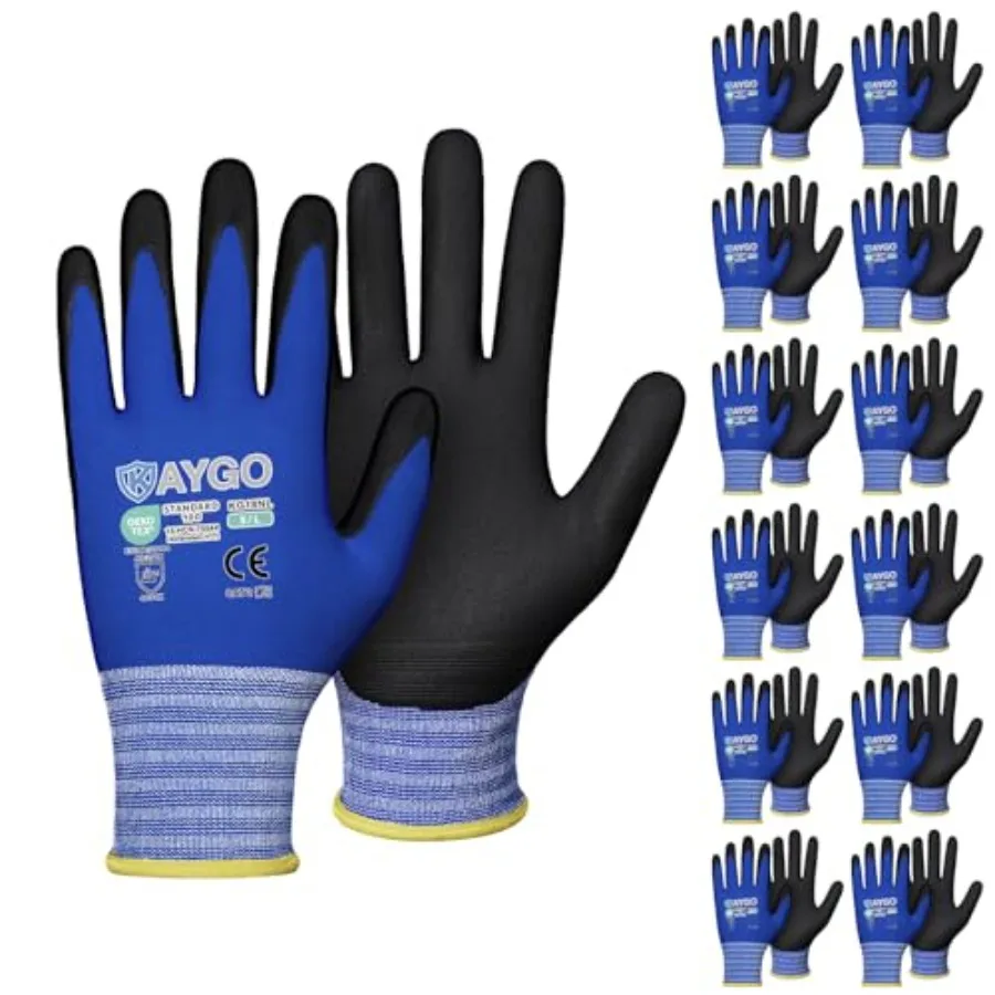 Safety Work Gloves MicroFoam Nitrile Coated Pairs KG18NB Seamless Knit Nylon Glove with full fingers Touchscreen Ideal for Auto
Safety Work Gloves MicroFoam Nitrile Coated Pairs KG18NB Seamless Knit Nylon Glove with full fingers Touchscreen Ideal for Auto