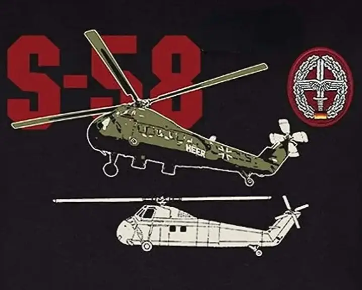 German Army H-34 S-58 Transport Helicopter T-Shirt 100% Cotton O-Neck Summer Short Sleeve Casual Mens T-shirt Size S-3XL
German Army H-34 S-58 Transport Helicopter T-Shirt 100% Cotton O-Neck Summer Short Sleeve Casual Mens T-shirt Size S-3XL